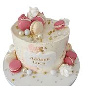 Elegant Pastel Pink Communion Cake - Eve's Cakes