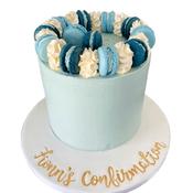 Simple Blue Confirmation Cake - Eve's Cakes