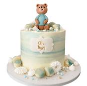 Teddy Baby Shower Cake - Eve's Cakes