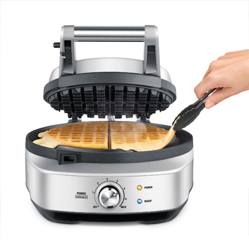 Sage No-Mess Waffle Maker Stainless Steel with Browning Control, Power and Ready features