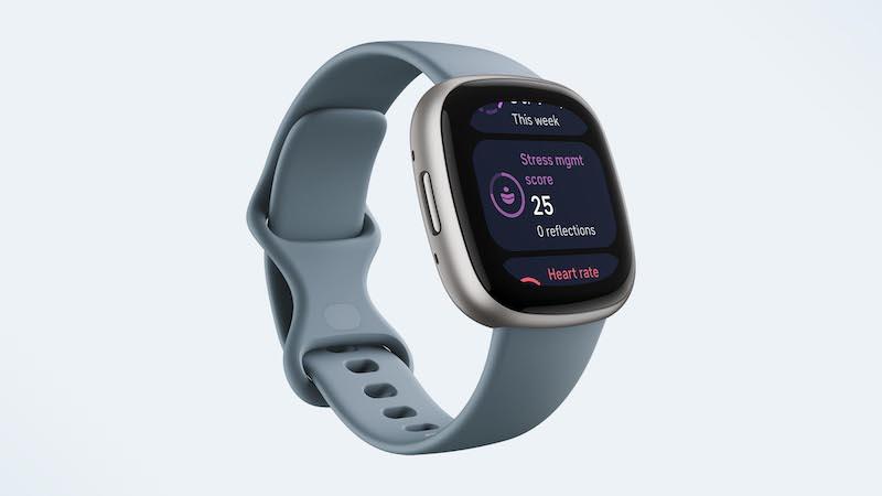 Fitbit Versa 4 Smartwatch Waterfall Blue, Heart Rate Tracking, GPS, Notifications, Touchscreen