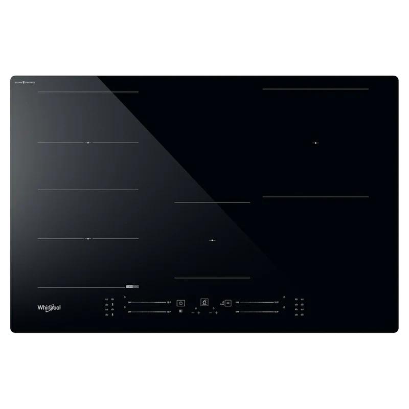 Whirlpool Induction Hob 77cm with CleanProtect, Booster, Flexiside, Chef Control, Timer, Child Lock, Black Glass, Touch Control