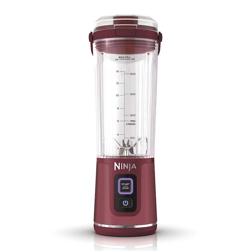 Ninja Blast Portable Blender Cranberry with Carry Handle, Start/Stop Button, Blender Cup, Lid