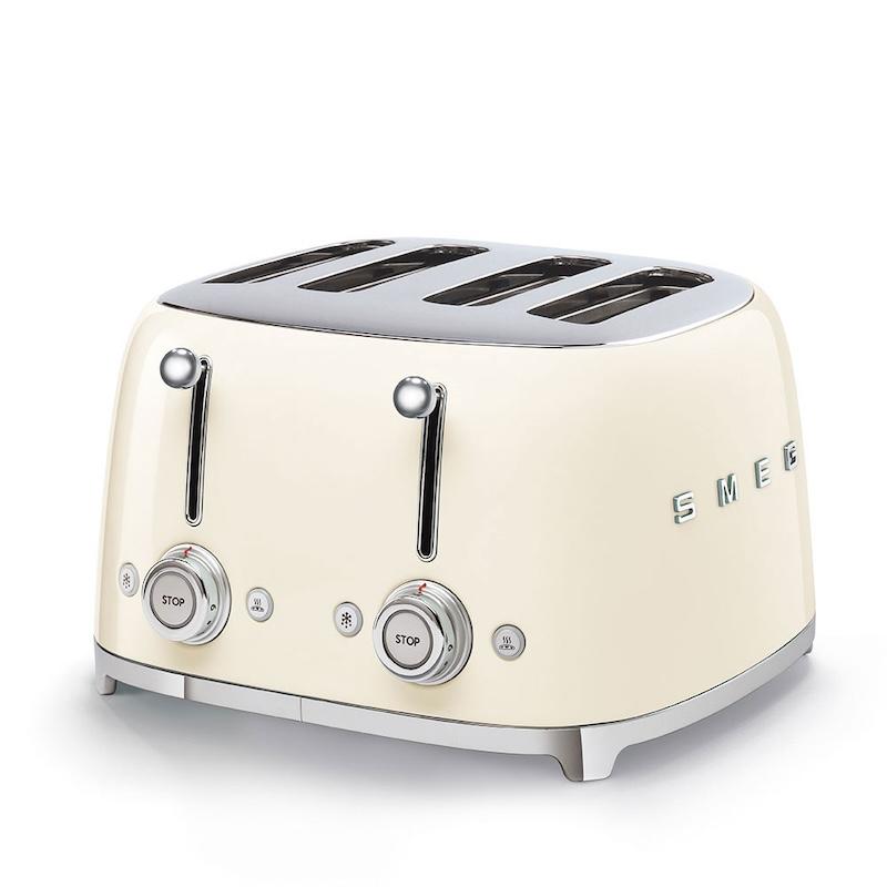 Smeg 4 Slice Cream Toaster with Stop Button