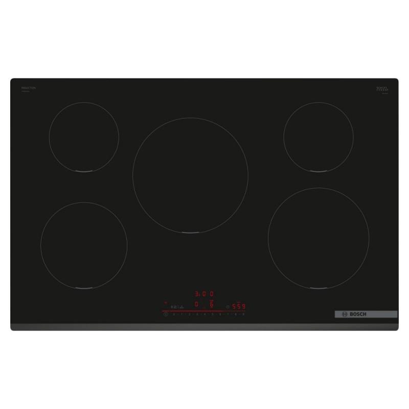 Bosch Series 6 80cm Induction Hob with 5 Cooking Zones and Touch Controls