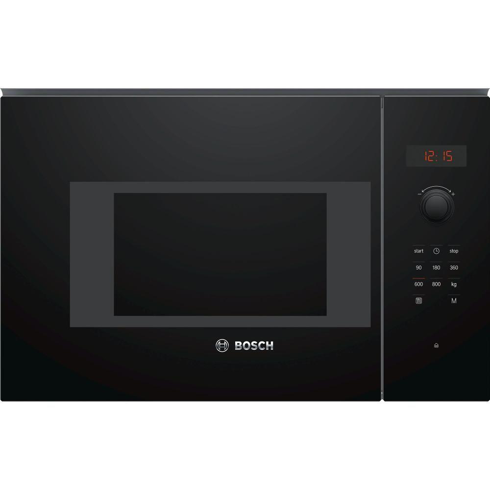 Bosch Serie 4 Built-In Black Microwave Oven with LED Display, Rotary Dial, Touch Controls