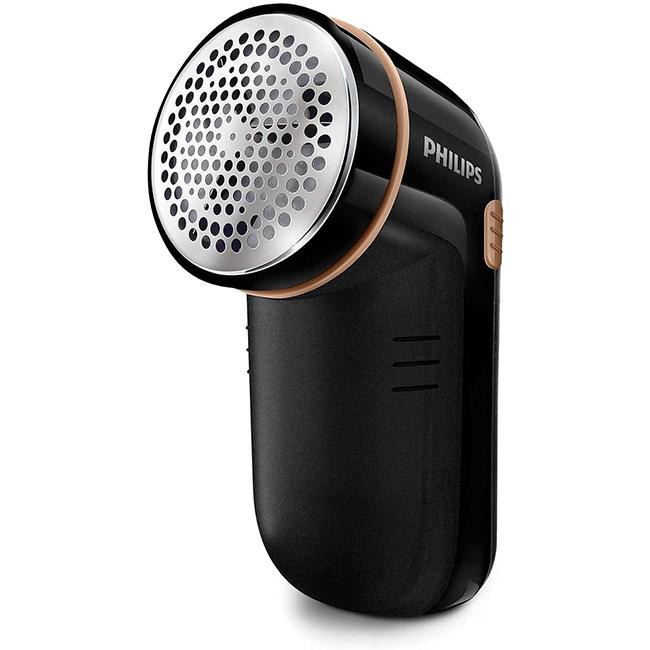 Philips Fabric Shaver GC026/80 Black/Gold with Height Adjustment Cap, Fast Effective Pill Removal, Works on All Fabric Types, Easy to Clean, Ready to Use