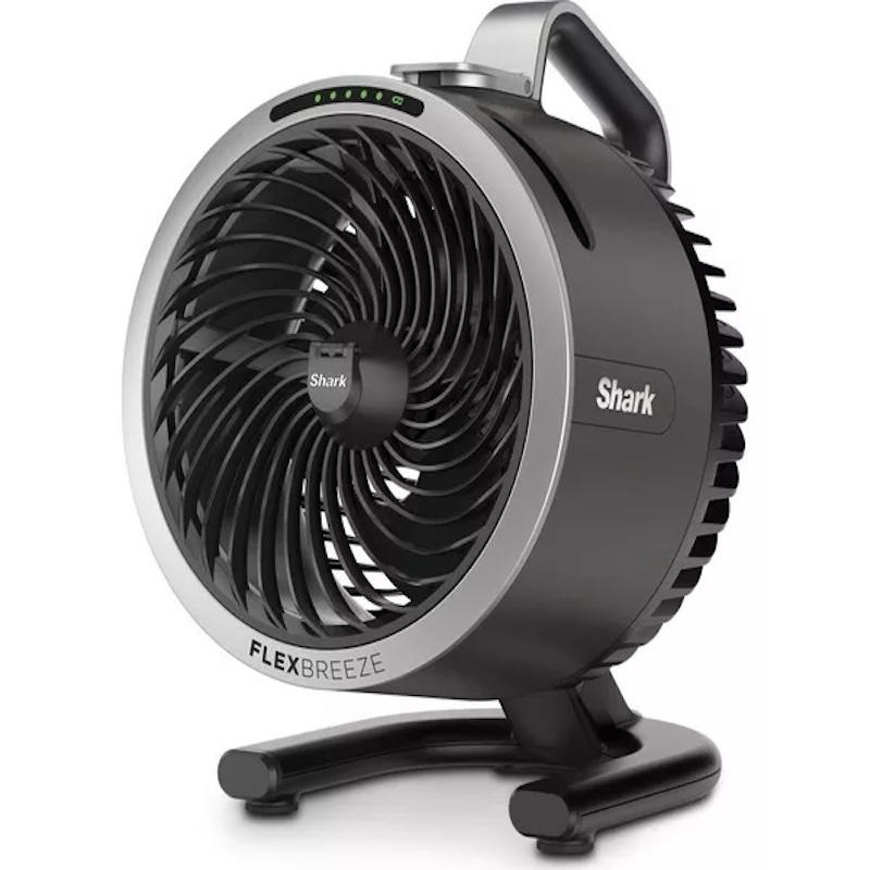 Shark FlexBreeze HydroGo Portable Misting Fan - Indoor & Outdoor Use | Image Features: Handle, Shark, FlexBreeze