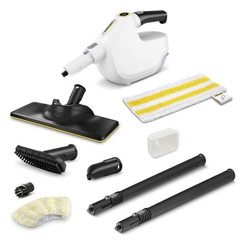 Karcher SC 1 Multi & Up Extra Handheld Steam Cleaner 1.516-420.0 - 4-in-1, 30 Sec Heat Up, Kills 99.99% Bacteria, Chemical-Free, 1300W, 200ml Tank, 5m Cable