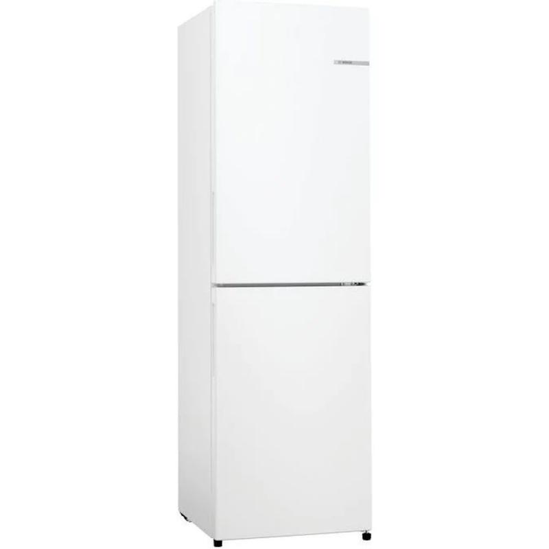 Bosch Free-Standing Fridge Freezer - White | NoFrost, LED Lighting, E