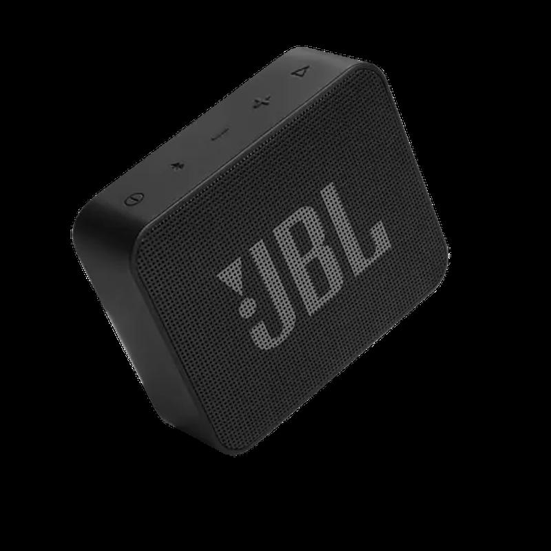 JBL Go Essential 2 Black Portable Bluetooth Speaker with JBL Logo