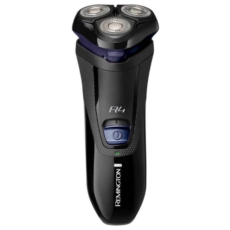 Remington R4 Electric Rotary Shaver Black | Dual Track Blades, Pop-up Trimmer, 3-Day Stubble Styler, 40mins Usage