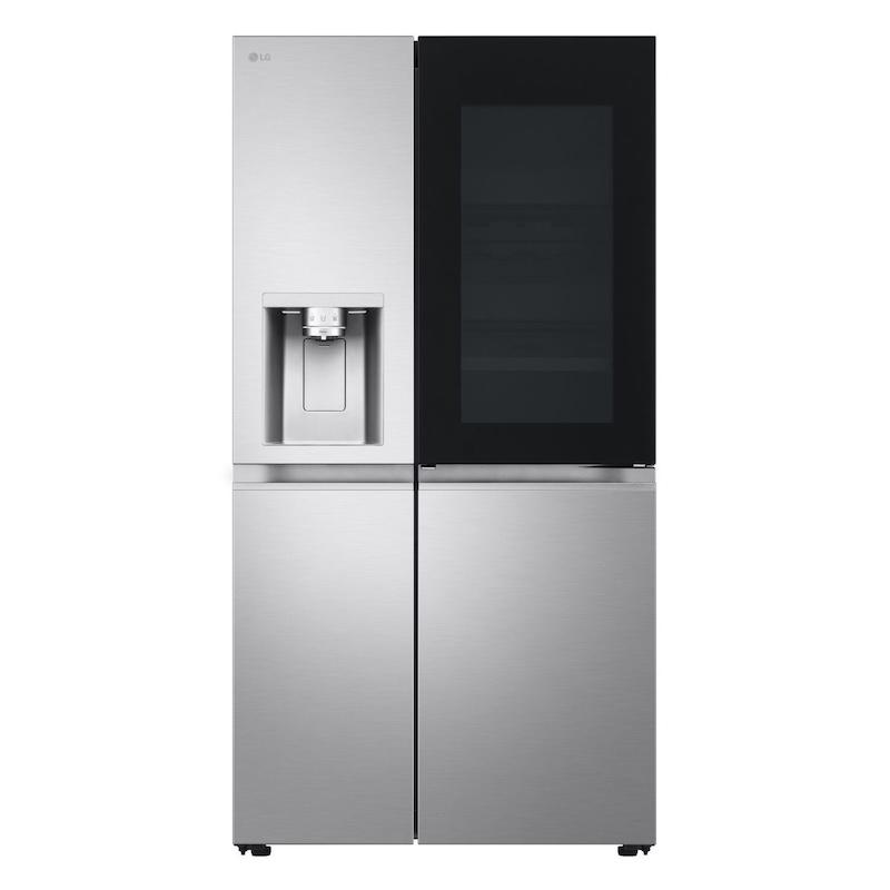LG InstaView Side-By-Side Refrigerator 628L Brushed Steel with Water Dispenser