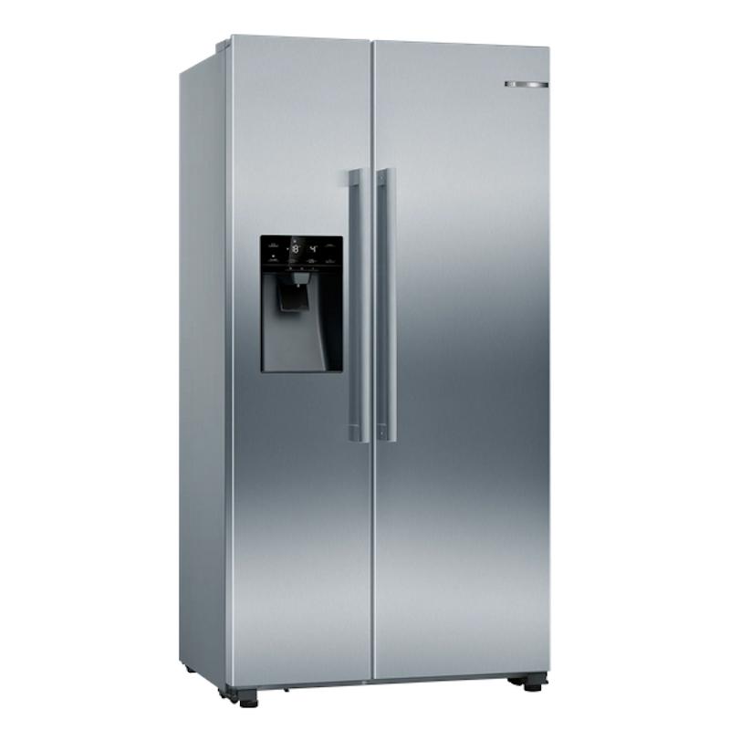 Bosch Series 6 American Style Fridge Freezer - Brushed Steel, Water Dispenser, Double Door