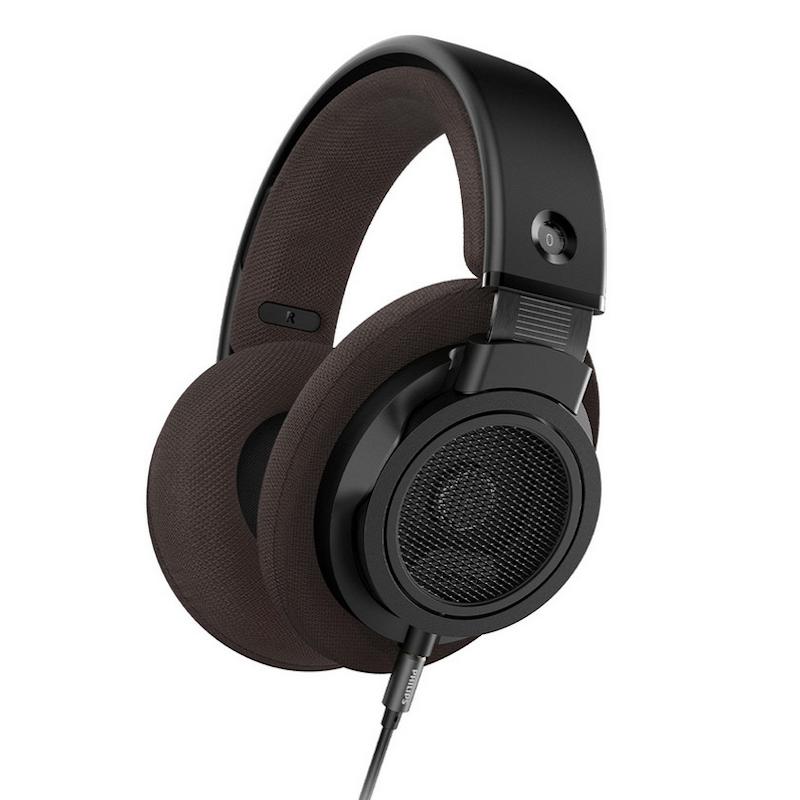 Philips SHP9500CY Wired Open-Back Headphones - Black, 50mm Angled Drivers, Retro Design, Comfortable, Mesh Grille, Wired Cable