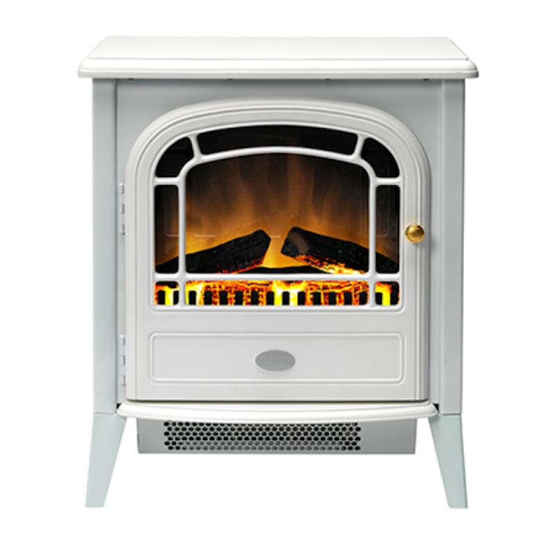 Dimplex Courchevel Electric Stove | White | Optiflame Effect | Log Effect