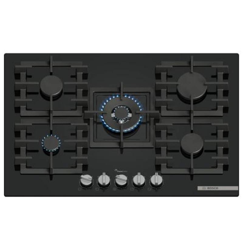 Bosch Series 6 Gas Hob 5 Burner Black with Image Features