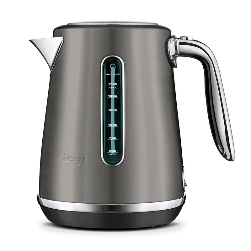 Sage Soft Top Luxe 1.7L Electric Kettle | Black Stainless Steel | BPA Free | Cordless