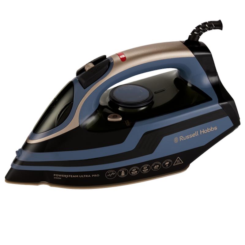 Russell Hobbs Powersteam Ultra Pro Steam Iron 3100W Quartz-Infused Ceramic Soleplate 350ml Water Tank 3m Cord Auto Shut-off