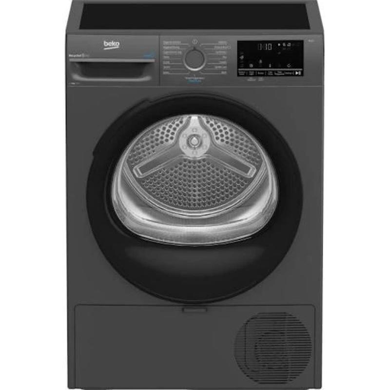 Beko 9kg Freestanding Heat Pump Tumble Dryer with SteamCure Technology in Anthracite Grey - BM3T3933NA