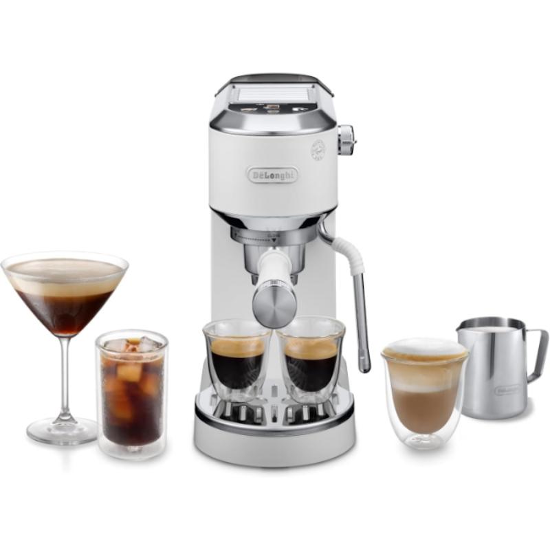 DeLonghi Dedica Duo Espresso Machine with Cold Brew & Steam Wand, 15 Bar Pressure, 1.1L Capacity, Green