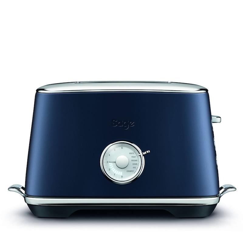 Sage The Toast Select Luxe 2 Slice Toaster - Damson Blue | Brushed Stainless Steel, 6 Bread Settings, LED Progress Indicator