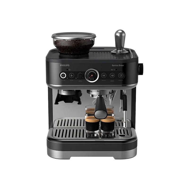 Philips Barista Brew Automatic Coffee Machine Black Built-in Grinder 15 Bar 2.3L Water Tank Milk Frother Cup Warmer 58mm Portafilter PID Temp Control