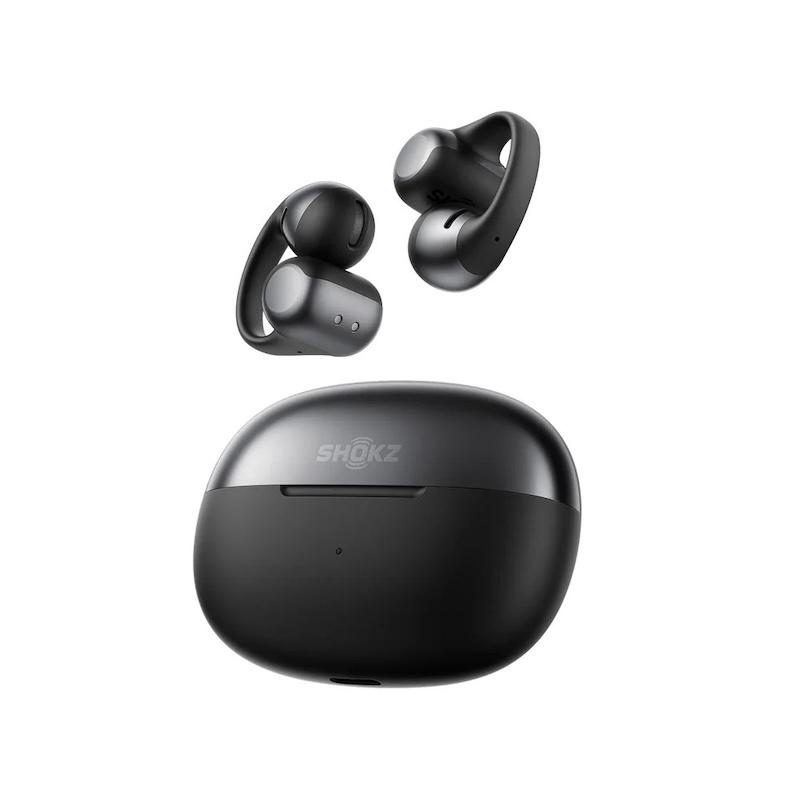 Shokz OpenDots ONE Wireless Earbuds Black Open-Ear Design with Charging Case