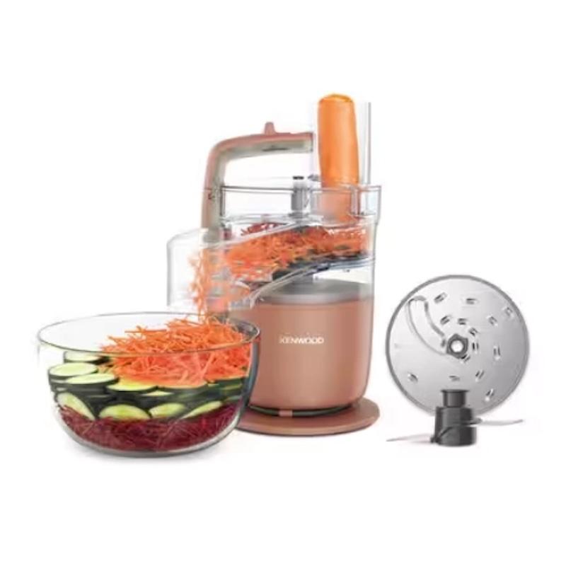Kenwood MultiPro Go Food Processor Clay Red 650W Chopping Slicing Grating