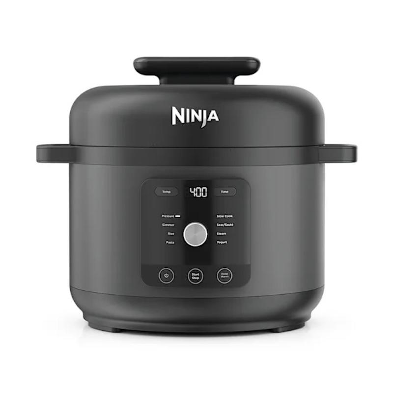 Ninja HyperHeat 6L 9-in-1 Pressure & Rice Cooker PC201UK - 1200W, Black, Easy-Clean Ceramic Coating, Digital Display, Control Dial, Power, Start/Stop, Keep Warm