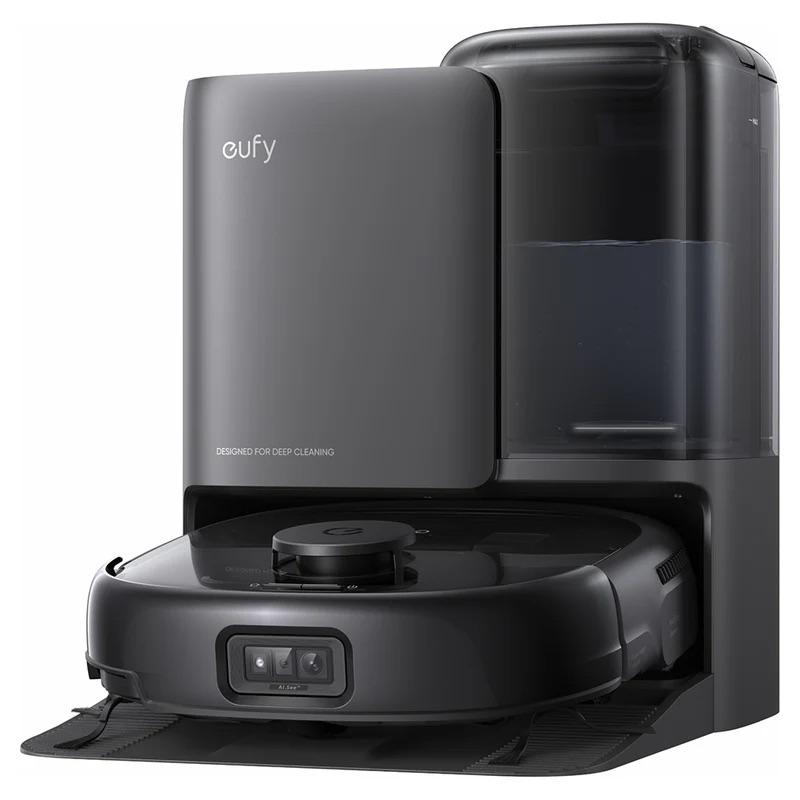Eufy Omni E25 2-in-1 Robot Vacuum and Mop - Black | 20,000 Pa Suction, HydroJet Mopping, DuoSpiral Brushes, CornerRover Arm, AI.See Obstacle Avoidance, Hands-Free Station