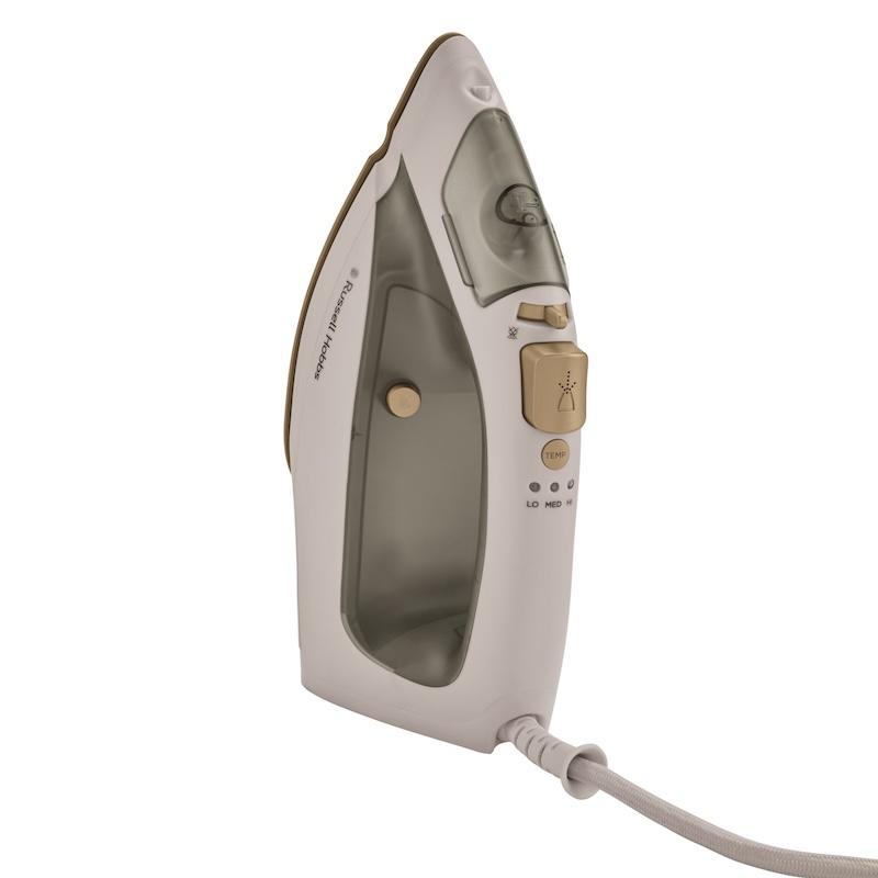 Russell Hobbs Fabric Luxe 28680 Steam Iron 2400W Stone Ceramic Soleplate SimplySet™ 320ml Water Tank Vertical Steam Auto Shut-off Anti-drip Anti-calc 3m Cord