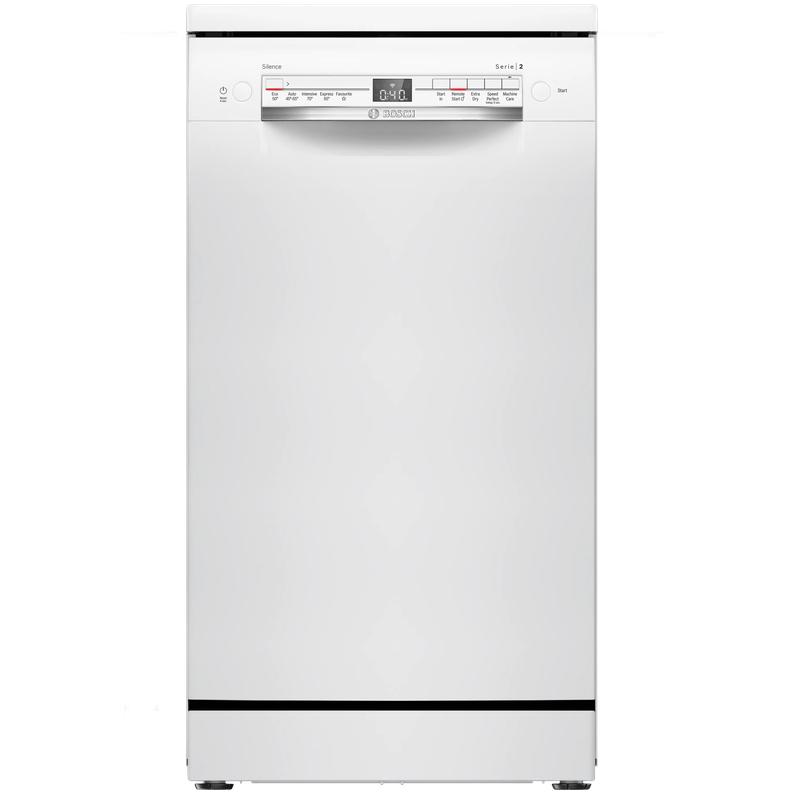Bosch Series 2 White Slim Dishwasher SPS2IKW01G - 45cm, 9 Place Settings, Auto Programmes, ExtraDry, Home Connect, 48dB, 845x450x600mm