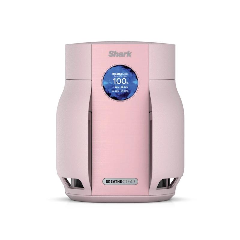 Shark BreatheClear Compact Air Purifier NeverChange6 HEPA Blush 27m² 20W 2.58kg 23.32x23.72x29.31cm Air Sense Anti-Odor Quiet Night Mode Motion Light Detection Pink Digital Display 100% Air Quality