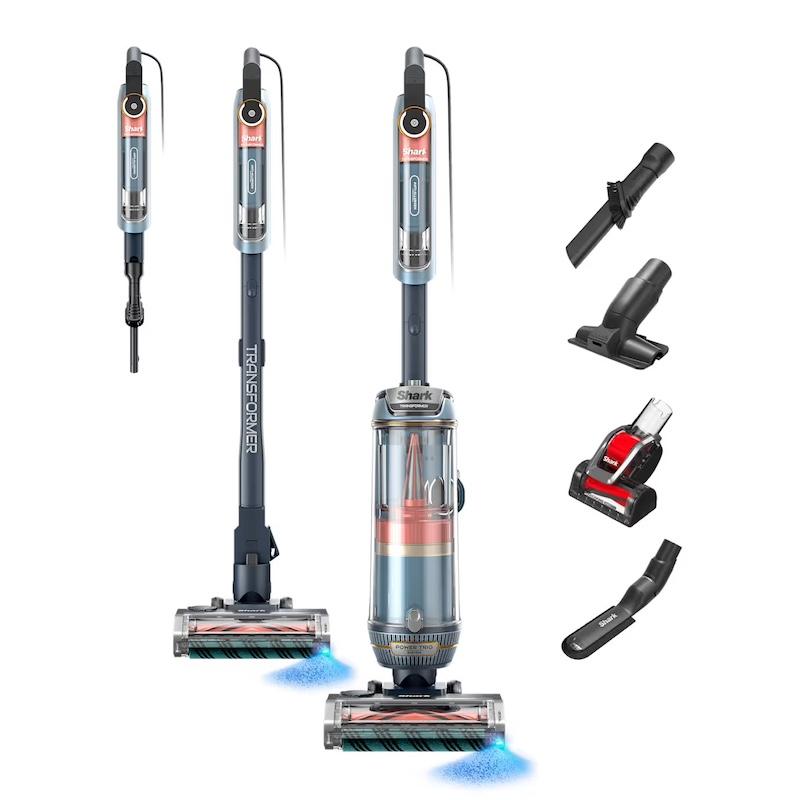 Shark PowerDetect Transformer PowerTrio Upright Vacuum LX5000UKT Chimera Blue 4-in-1 Detect & Reveal Anti Hair Wrap Plus Anti-Allergen Seal DuoClean Detect Upright Stick Handheld Vacuum Cleaner