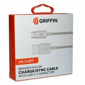 Griffin USB C Cable 1M Braided Silver GP-005-SLV image