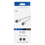 Vivanco Satellite Cable F Connections 44069 image