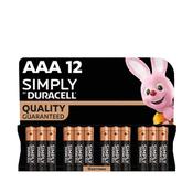 Duracell AAA Simply Batteries Pack of 12 image