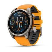 Garmin Fenix 8 47mm AMOLED Sapphire / Titanium with Spark Orange / Graphite Silicone Band 010-02904-11 image