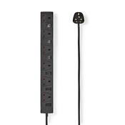 Nedis 6-Way Extension Socket 3m EXS630G2BK - Black image
