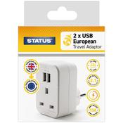Status Travel Adapter with 2 USB Ports S2USBPTEURO1PK3 image