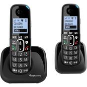 Amplicomms ATL1423457 BigTel 1502 Cordless Big Button Phone for Elderly Duo - Black ds