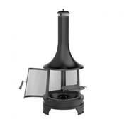 Haloo Alpine Outdoor Wood Burning Garden Fire Pit with Chiminea Fireplace image