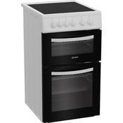 Indesit ITE5VMW 50cm Electric Cooker with Ceramic Hob - White image