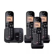 Panasonic KX-TGC264EB Cordless Phone 4 Handsets - Black image