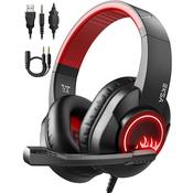 Eksa T8 Gaming Headset Stereo Sound - Flame Red image