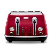 DeLonghi Icona Micalite 4 Slice Toaster CTOM4003.R - Red