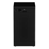 Beko Freestanding Slimline Dishwasher with Quick Programmes DVS04020B - Black image