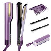 Shark SilkiPro Straight Hair Straightener + Dryer in One Tool with Heat-Resistant Storage Case HT401UKPU - Plum Satin image