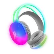 SBS Music Hero Wireless Stereo Light Up LED Headphones - White image